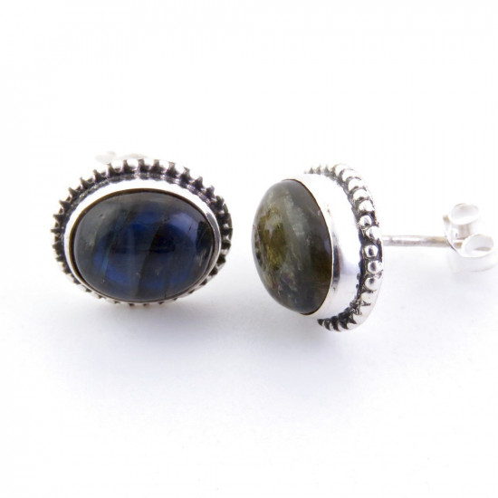 Labradorite -  silver earrings 